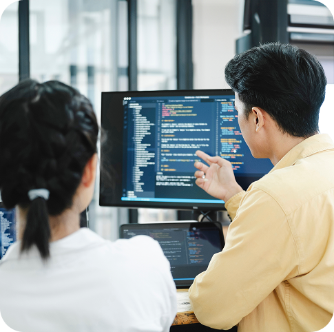 Cybersecurity team collaborating